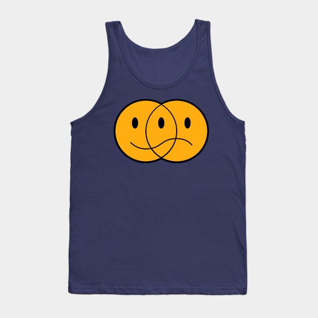 Happy And Sad Emoji Faces Tank Top by Mrkedi